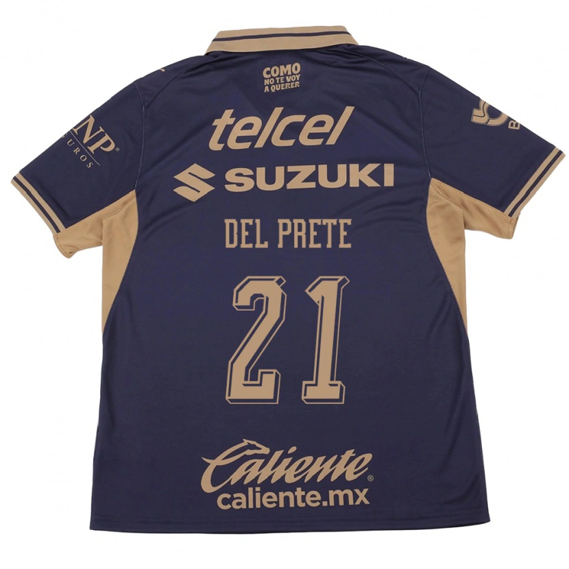 Danxen Heren Gustavo Del Prete #21 Paars Bruin Thuisshirt Thuistenue 2026/27 T-Shirt