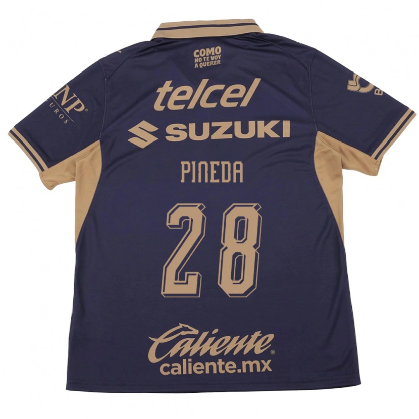 Danxen Heren Grecia Pineda #28 Paars Bruin Thuisshirt Thuistenue 2026/27 T-Shirt