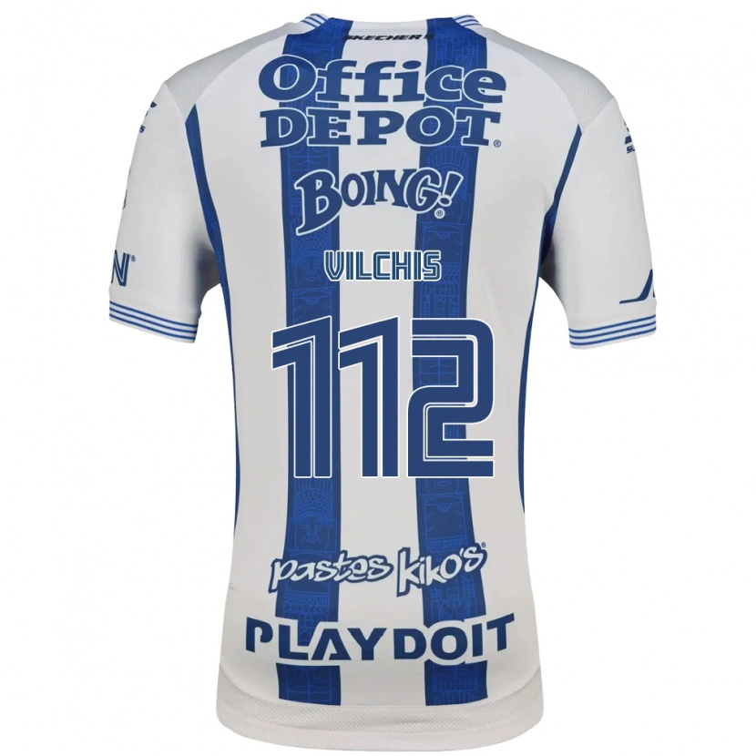 Danxen Heren Leonardo Vílchis #112 Wit Marineblauw Thuisshirt Thuistenue 2026/27 T-Shirt