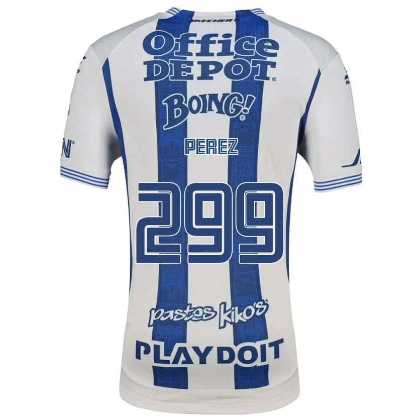 Danxen Heren Santiago Pérez #299 Wit Marineblauw Thuisshirt Thuistenue 2026/27 T-Shirt