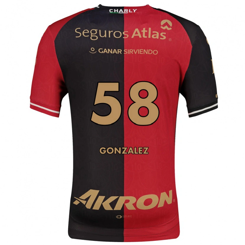 Danxen Heren Arturo González #58 Rood Zwart Bruin Thuisshirt Thuistenue 2026/27 T-Shirt