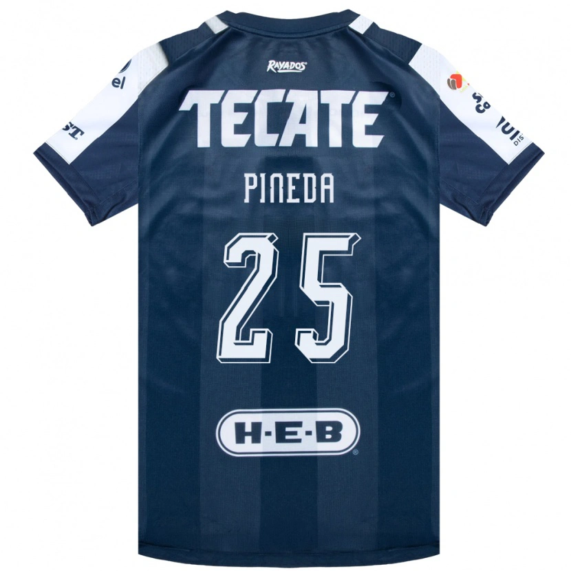 Danxen Heren Orbelín Pineda #25 Inktblauw Wit Rood Thuisshirt Thuistenue 2026/27 T-Shirt