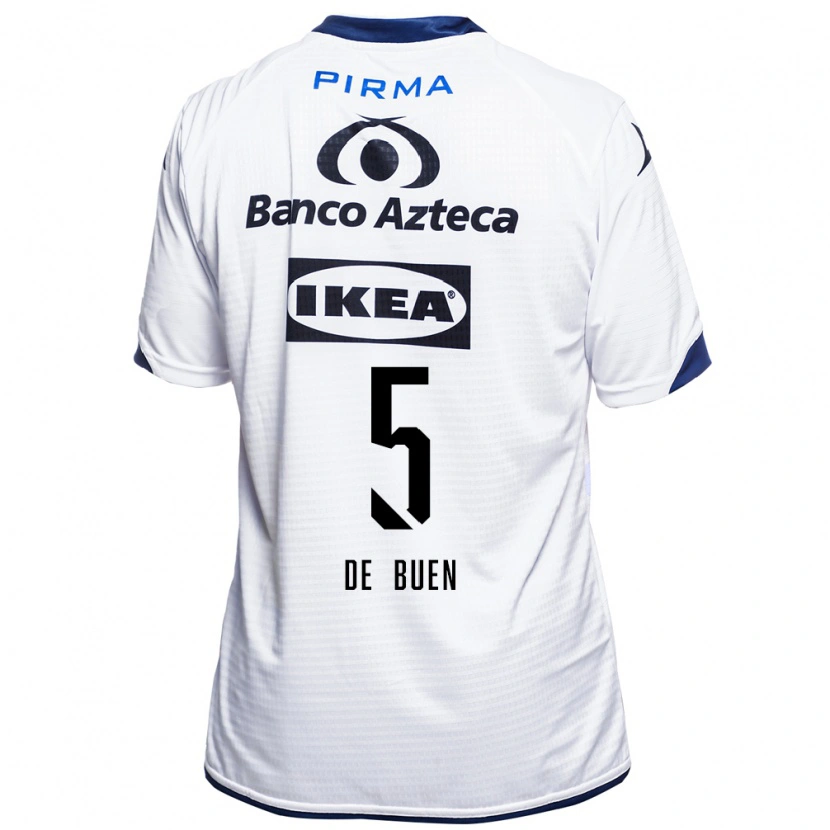 Danxen Heren Diego De Buen #5 Wit Zwart Blauw Thuisshirt Thuistenue 2026/27 T-Shirt