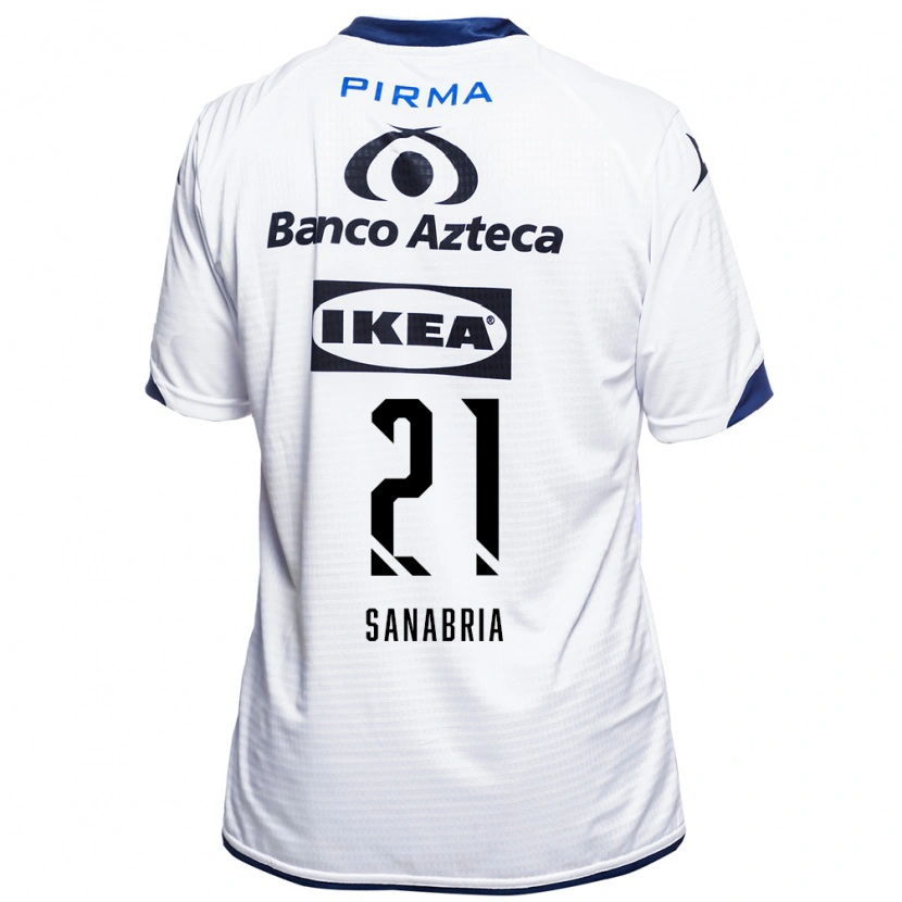 Danxen Heren Sergio Sanabria #21 Wit Zwart Blauw Thuisshirt Thuistenue 2026/27 T-Shirt
