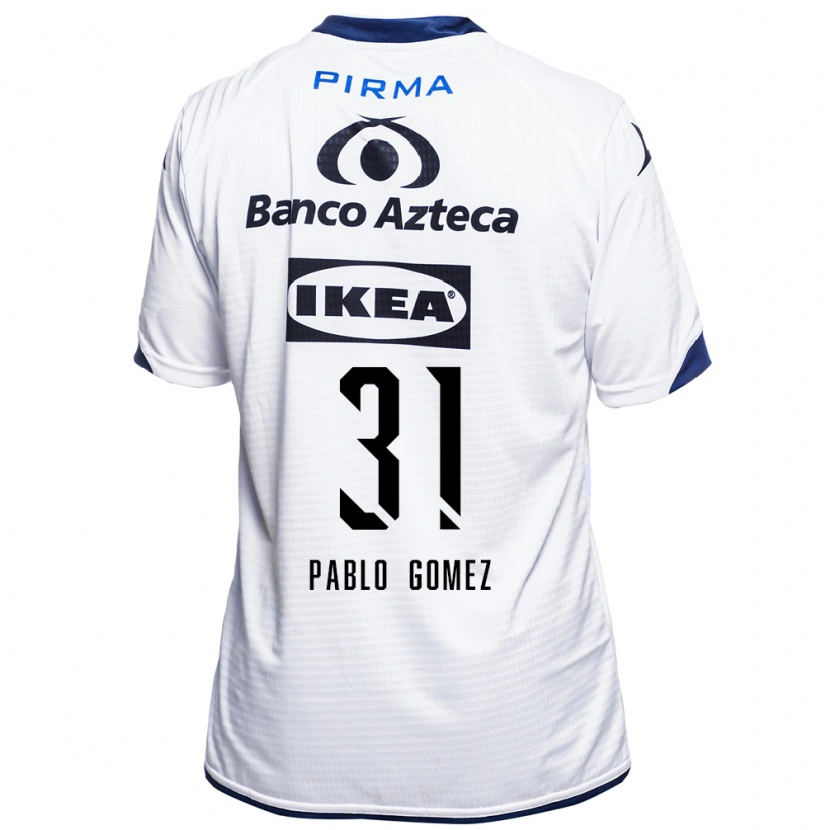 Danxen Heren Juan Pablo Gómez #31 Wit Zwart Blauw Thuisshirt Thuistenue 2026/27 T-Shirt