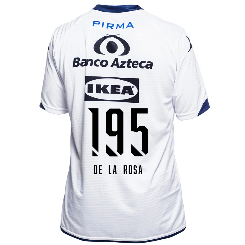 Danxen Heren Álvaro De La Rosa #195 Wit Zwart Blauw Thuisshirt Thuistenue 2026/27 T-Shirt