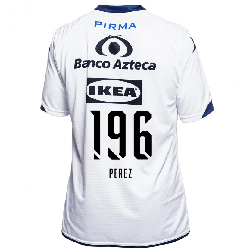 Danxen Heren Arez Pérez #196 Wit Zwart Blauw Thuisshirt Thuistenue 2026/27 T-Shirt
