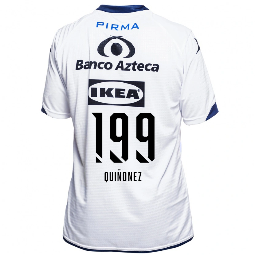 Danxen Heren Samuel Quiñonez #199 Wit Zwart Blauw Thuisshirt Thuistenue 2026/27 T-Shirt