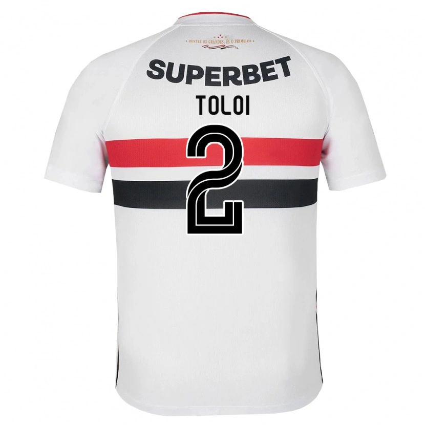 Danxen Heren Rafael Tolói #2 Wit Rood Zwart Thuisshirt Thuistenue 2026/27 T-Shirt