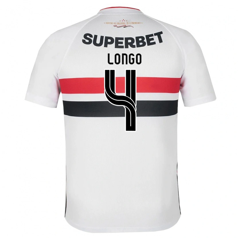 Danxen Heren Santiago Longo #4 Wit Rood Zwart Thuisshirt Thuistenue 2026/27 T-Shirt