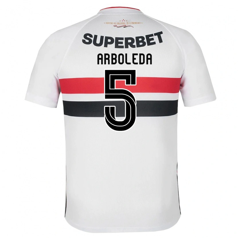 Danxen Heren Robert Arboleda #5 Wit Rood Zwart Thuisshirt Thuistenue 2026/27 T-Shirt