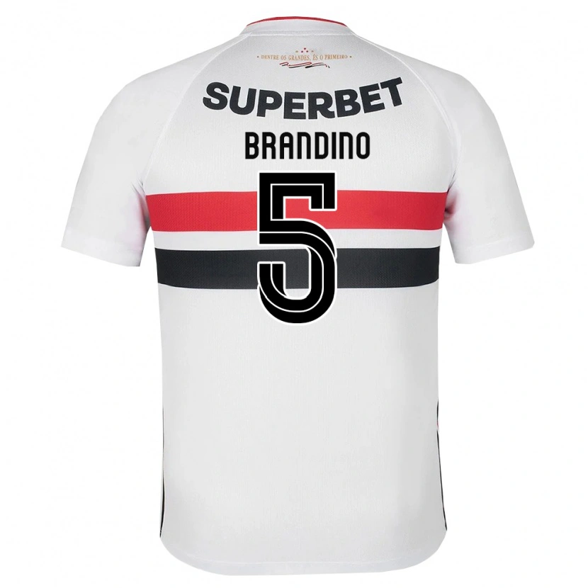 Danxen Heren Kika Brandino #5 Wit Rood Zwart Thuisshirt Thuistenue 2026/27 T-Shirt