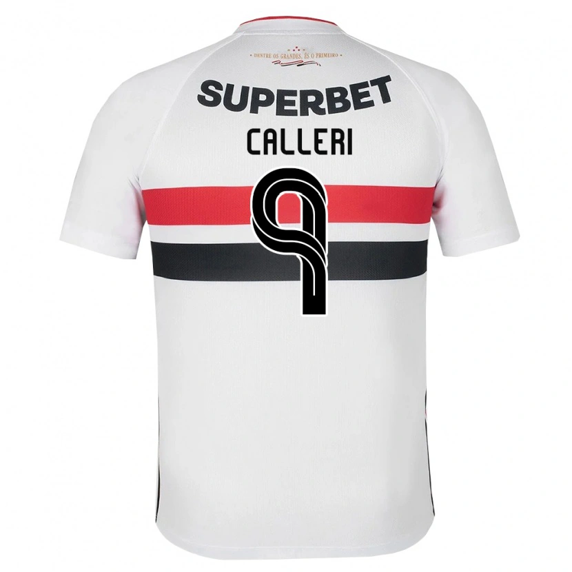 Danxen Heren Jonathan Calleri #9 Wit Rood Zwart Thuisshirt Thuistenue 2026/27 T-Shirt