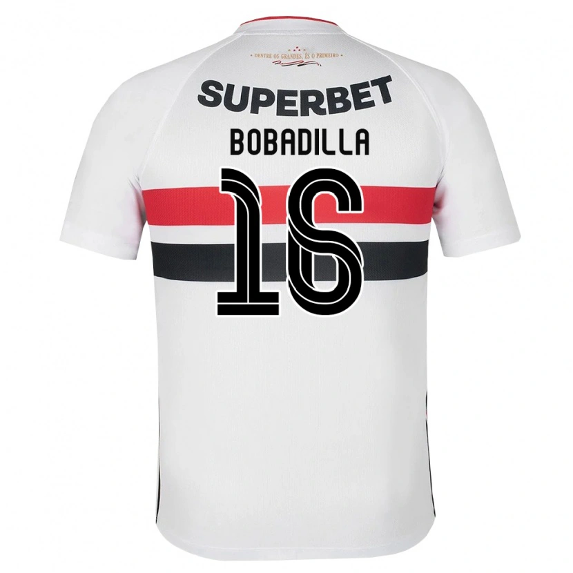 Danxen Heren Damián Bobadilla #16 Wit Rood Zwart Thuisshirt Thuistenue 2026/27 T-Shirt
