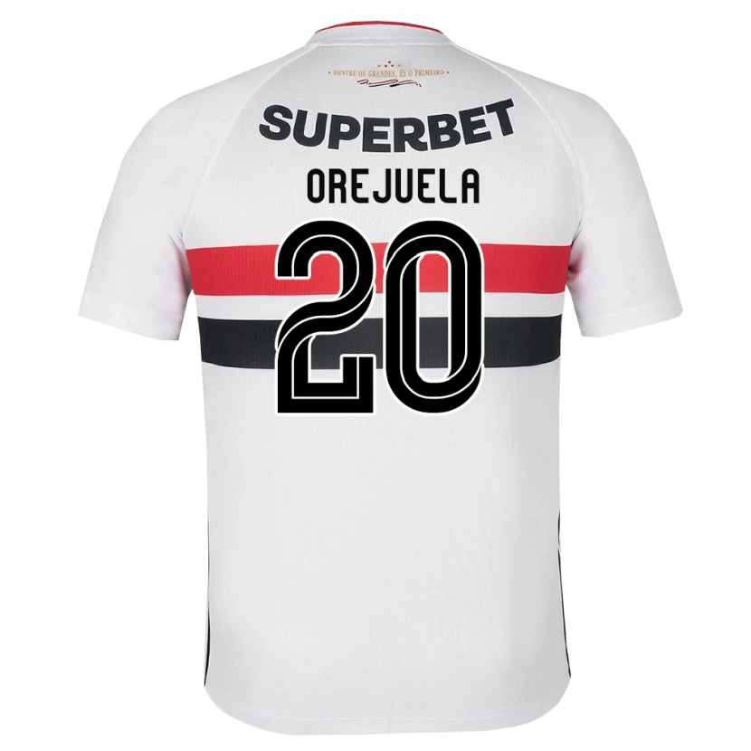 Danxen Heren Luis Manuel Orejuela #20 Wit Rood Zwart Thuisshirt Thuistenue 2026/27 T-Shirt