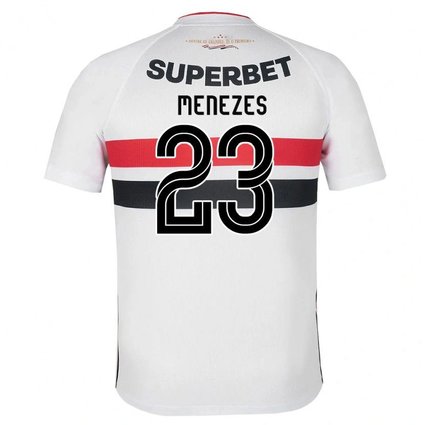 Danxen Heren Bia Menezes #23 Wit Rood Zwart Thuisshirt Thuistenue 2026/27 T-Shirt
