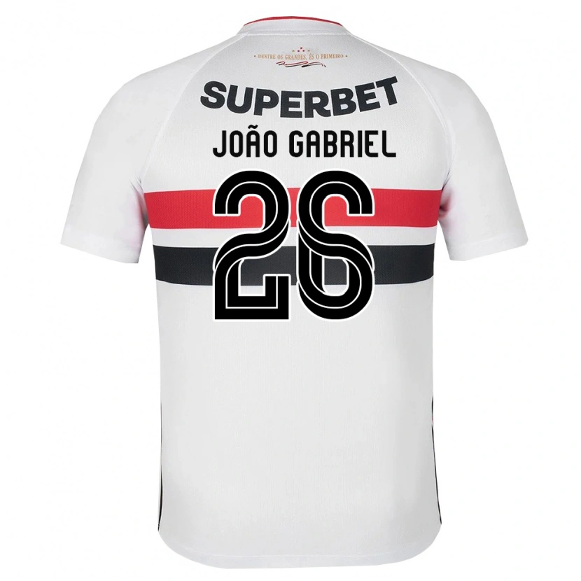 Danxen Heren João Gabriel #26 Wit Rood Zwart Thuisshirt Thuistenue 2026/27 T-Shirt