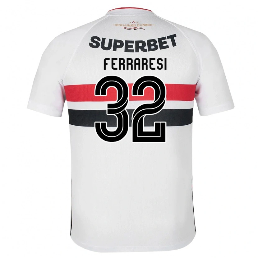 Danxen Heren Nahuel Ferraresi #32 Wit Rood Zwart Thuisshirt Thuistenue 2026/27 T-Shirt