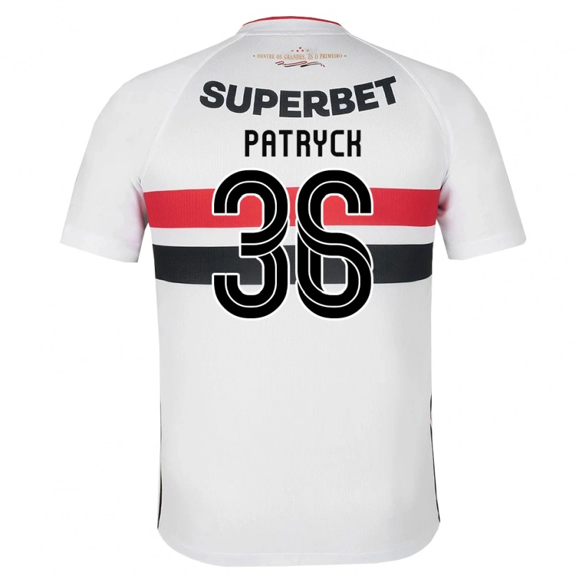 Danxen Heren Patryck #36 Wit Rood Zwart Thuisshirt Thuistenue 2026/27 T-Shirt