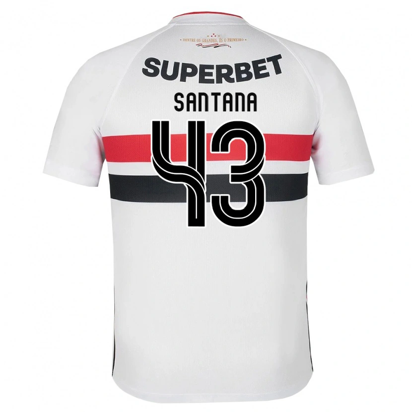 Danxen Heren Gustavo Santana #43 Wit Rood Zwart Thuisshirt Thuistenue 2026/27 T-Shirt