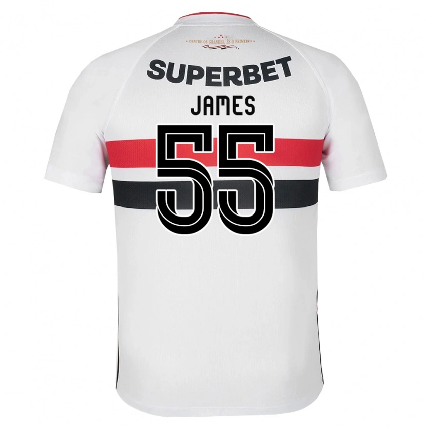 Danxen Heren James Rodriguez #55 Wit Rood Zwart Thuisshirt Thuistenue 2026/27 T-Shirt