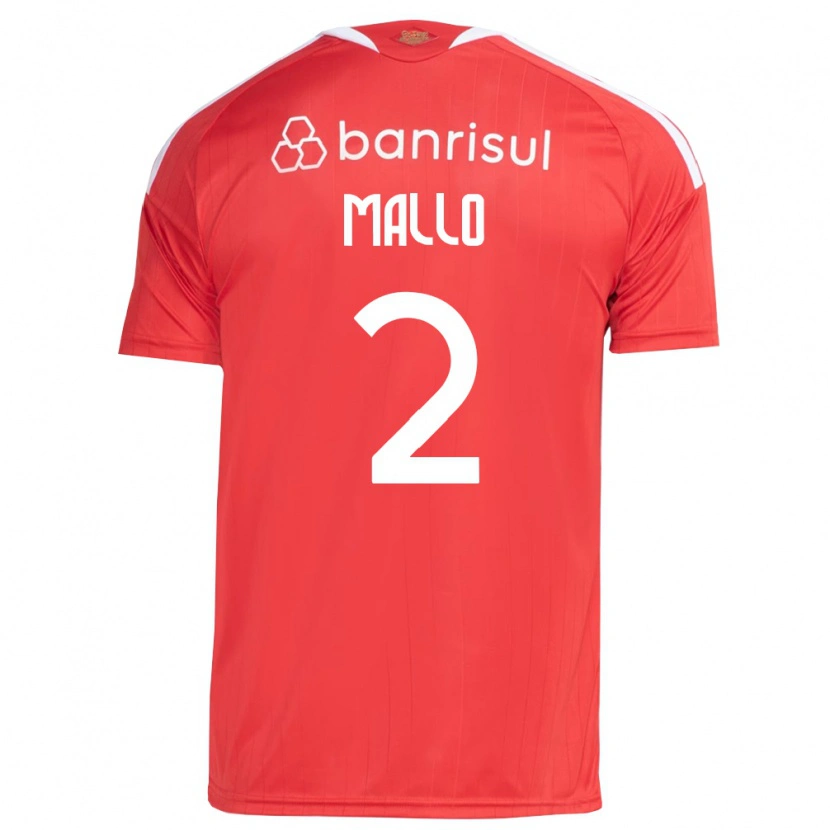 Danxen Heren Hugo Mallo #2 Rood Wit Thuisshirt Thuistenue 2026/27 T-Shirt