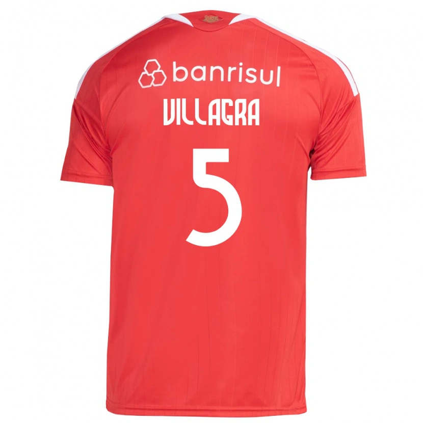 Danxen Heren Rodrigo Villagra #5 Rood Wit Thuisshirt Thuistenue 2026/27 T-Shirt