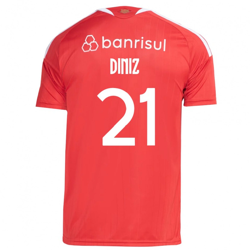 Danxen Heren Kauã Diniz #21 Rood Wit Thuisshirt Thuistenue 2026/27 T-Shirt