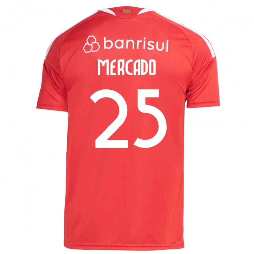Danxen Heren Gabriel Mercado #25 Rood Wit Thuisshirt Thuistenue 2026/27 T-Shirt