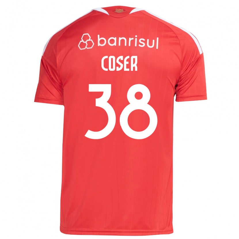 Danxen Heren Diego Coser #38 Rood Wit Thuisshirt Thuistenue 2026/27 T-Shirt