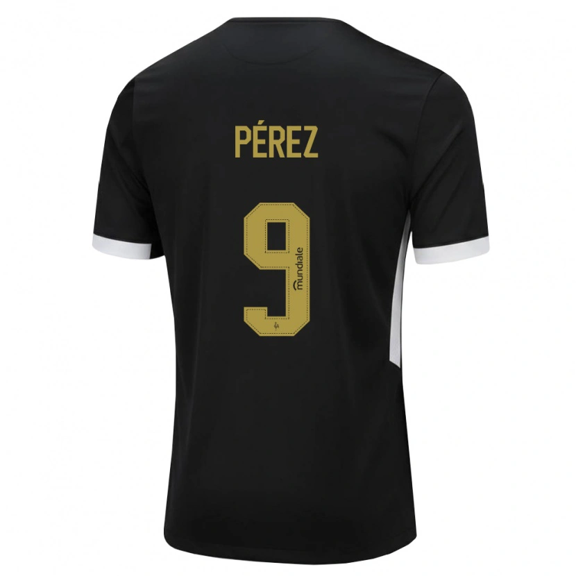 Danxen Heren Diego Pérez #9 Zwart Wit Geel Thuisshirt Thuistenue 2026/27 T-Shirt