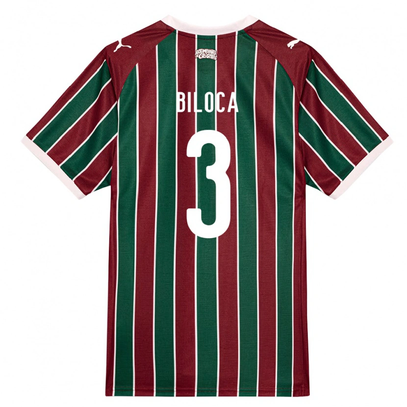 Danxen Heren Gabriel Biloca #3 Groen Bordeaux Rood Wit Thuisshirt Thuistenue 2026/27 T-Shirt