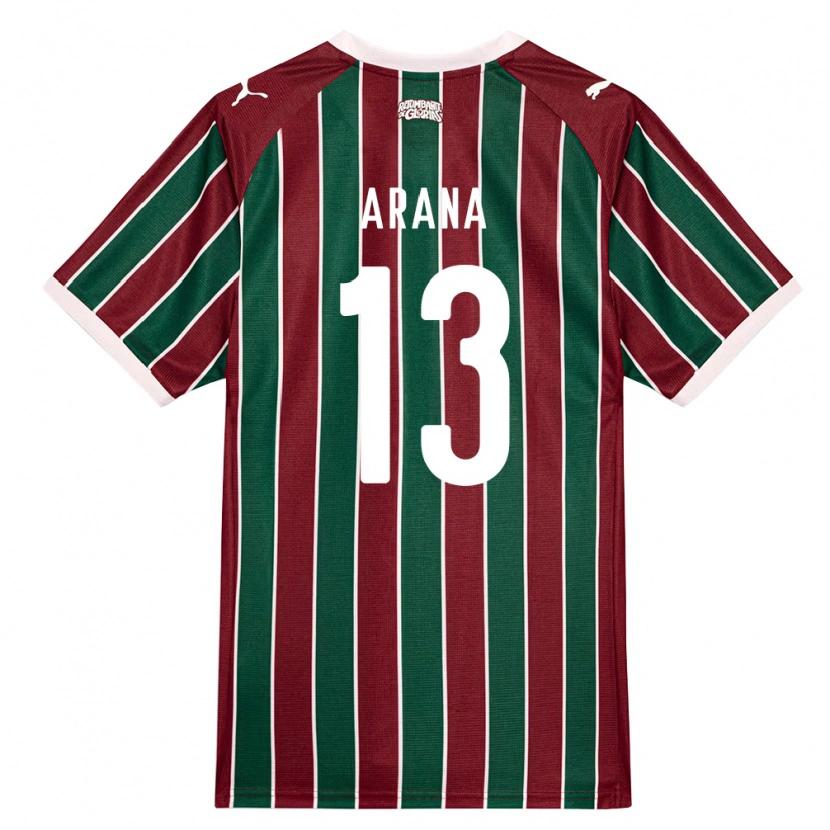 Danxen Heren Guilherme Arana #13 Groen Bordeaux Rood Wit Thuisshirt Thuistenue 2026/27 T-Shirt
