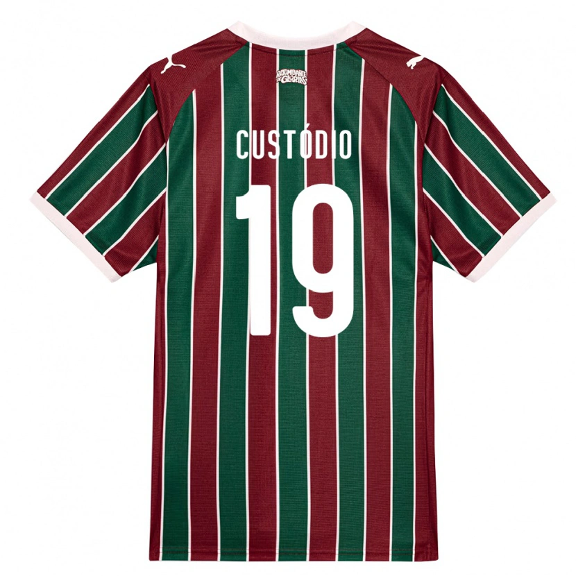 Danxen Heren Gustavo Custódio #19 Groen Bordeaux Rood Wit Thuisshirt Thuistenue 2026/27 T-Shirt