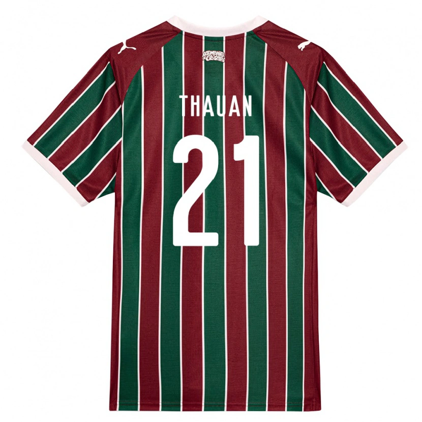 Danxen Heren Weverton Thauan Neres De Sousa #21 Groen Bordeaux Rood Wit Thuisshirt Thuistenue 2026/27 T-Shirt
