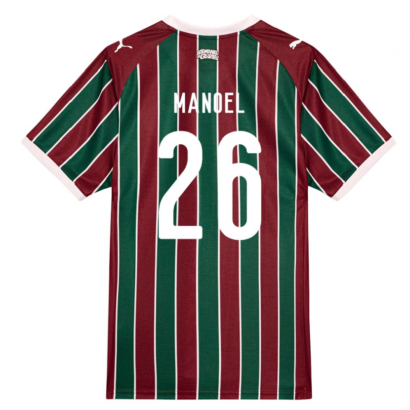 Danxen Heren Manoel #26 Groen Bordeaux Rood Wit Thuisshirt Thuistenue 2026/27 T-Shirt
