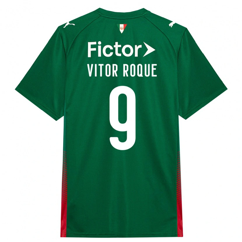 Danxen Heren Vitor Roque #9 Groen Rood Wit Thuisshirt Thuistenue 2026/27 T-Shirt