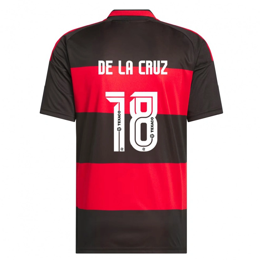Danxen Heren Nicolás De La Cruz #18 Rood Zwart Wit Thuisshirt Thuistenue 2026/27 T-Shirt