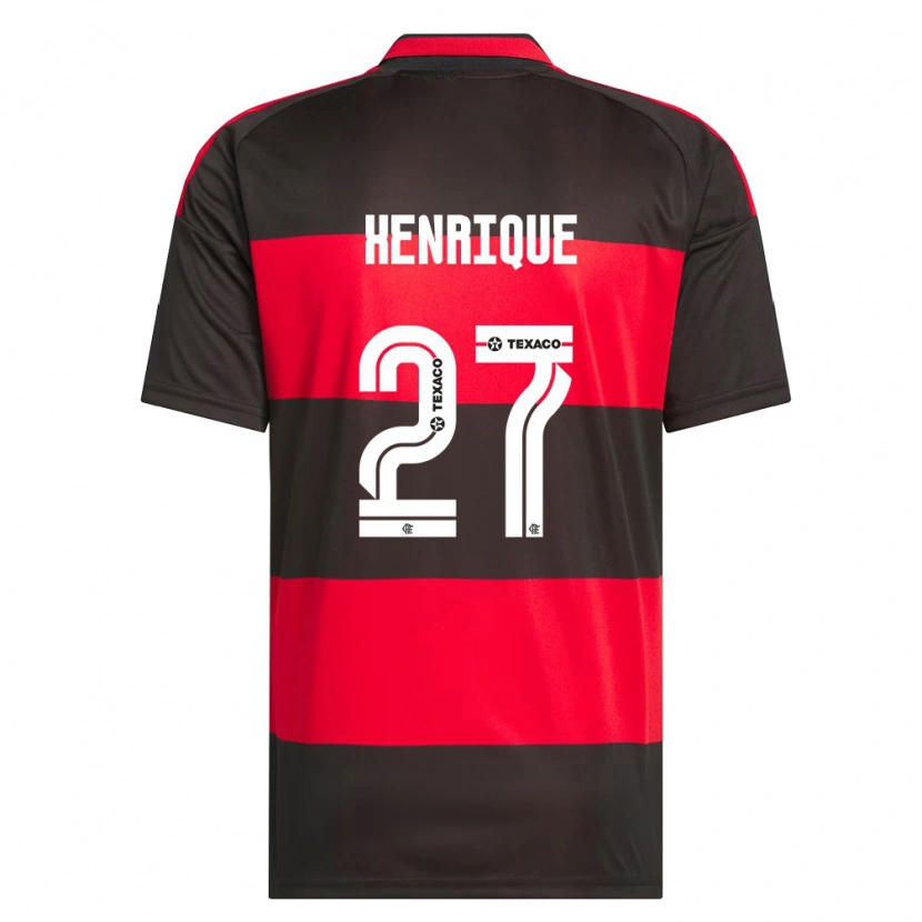 Danxen Heren Bruno Henrique #27 Rood Zwart Wit Thuisshirt Thuistenue 2026/27 T-Shirt