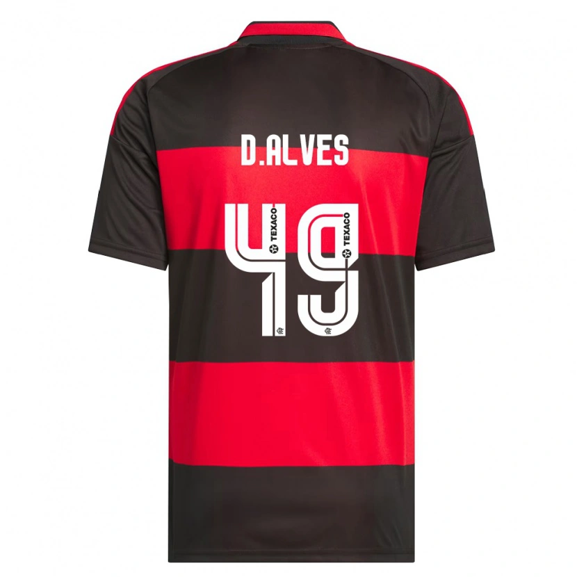 Danxen Heren Dyogo Alves #49 Rood Zwart Wit Thuisshirt Thuistenue 2026/27 T-Shirt
