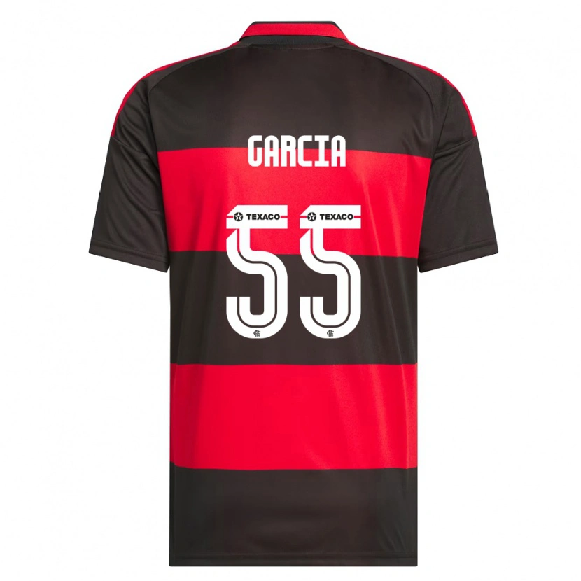 Danxen Heren Caio Garcia #55 Rood Zwart Wit Thuisshirt Thuistenue 2026/27 T-Shirt