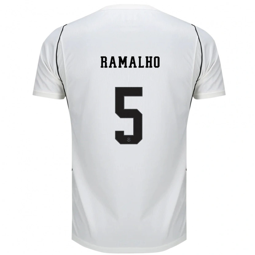 Danxen Heren André Ramalho #5 Wit Zwart Rood Thuisshirt Thuistenue 2026/27 T-Shirt