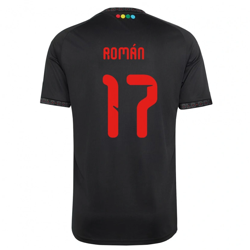 Danxen Heren Iván Román #17 Zwart Rood Uitshirt Uittenue 2026/27 T-Shirt