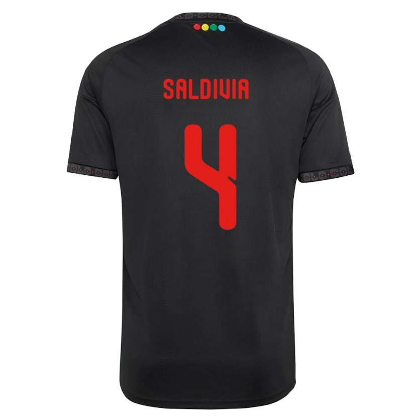 Danxen Heren Alan Saldivia #4 Zwart Rood Uitshirt Uittenue 2026/27 T-Shirt
