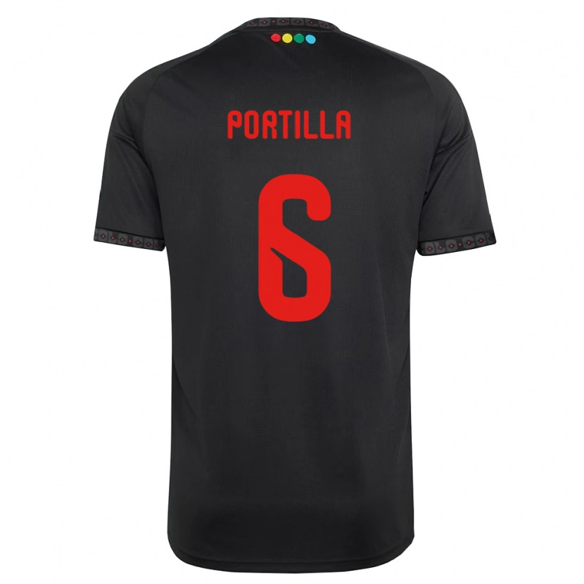 Danxen Heren Dylan Portilla #6 Zwart Rood Uitshirt Uittenue 2026/27 T-Shirt