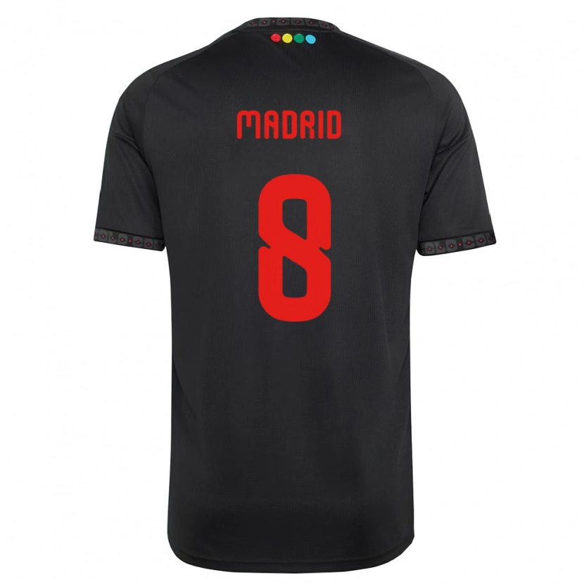 Danxen Heren Álvaro Madrid #8 Zwart Rood Uitshirt Uittenue 2026/27 T-Shirt