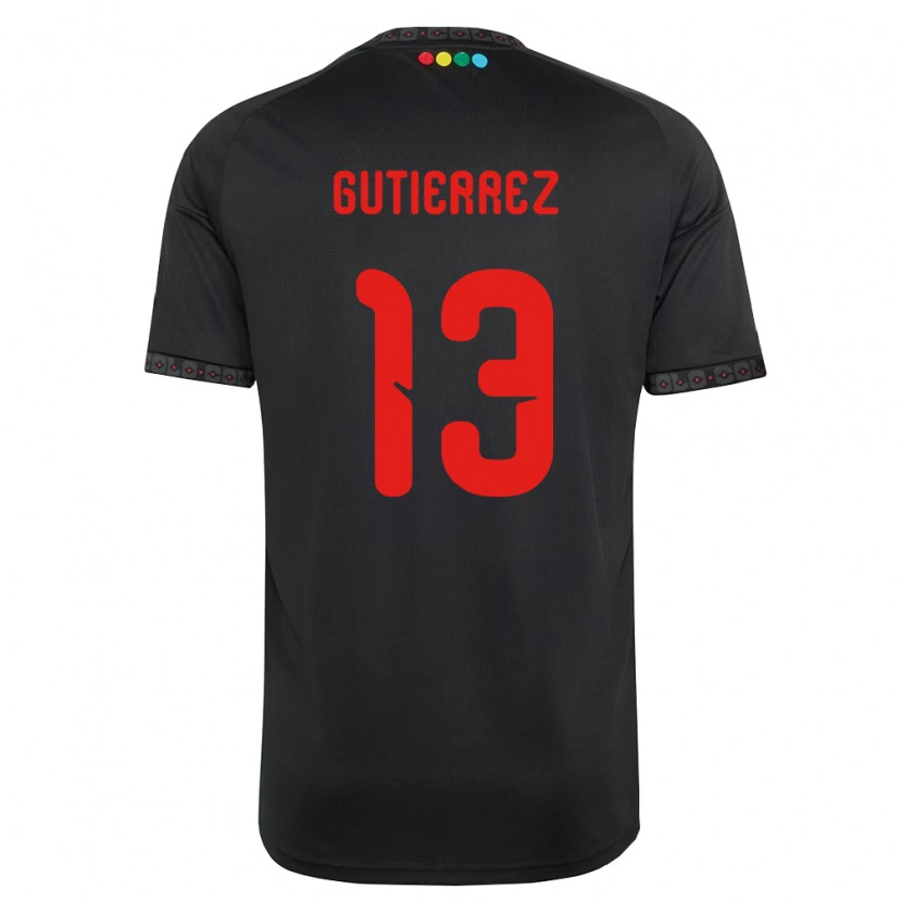 Danxen Heren Bruno Gutiérrez #13 Zwart Rood Uitshirt Uittenue 2026/27 T-Shirt