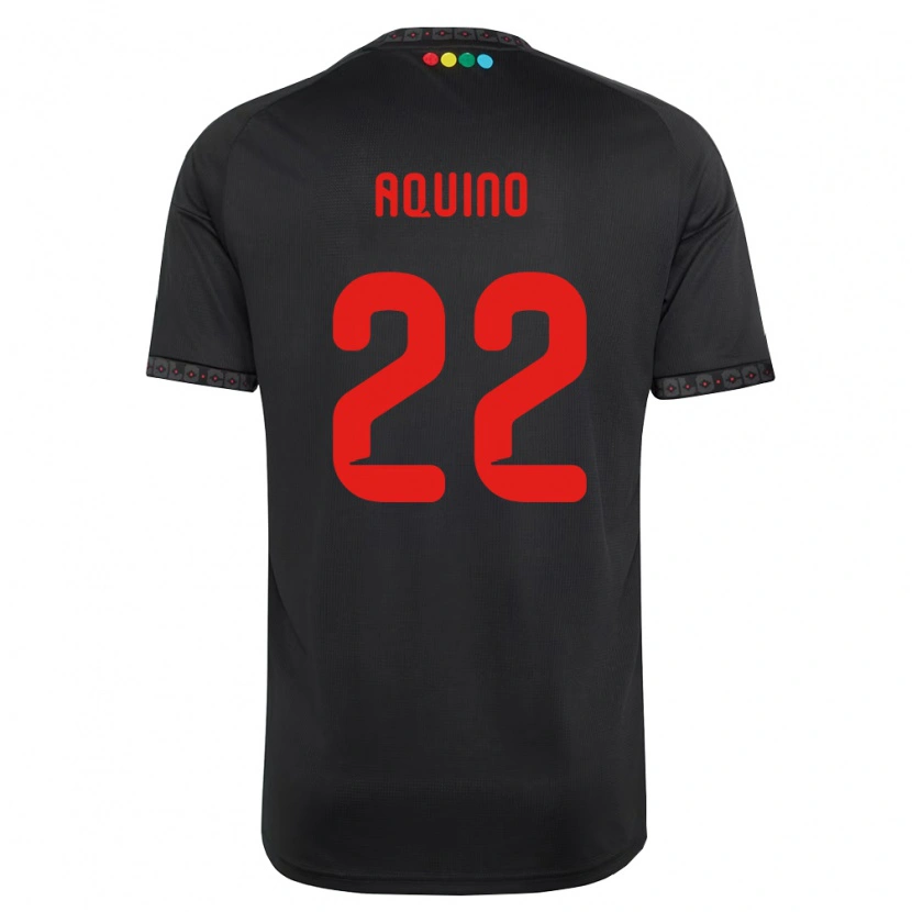 Danxen Heren Claudio Aquino #22 Zwart Rood Uitshirt Uittenue 2026/27 T-Shirt