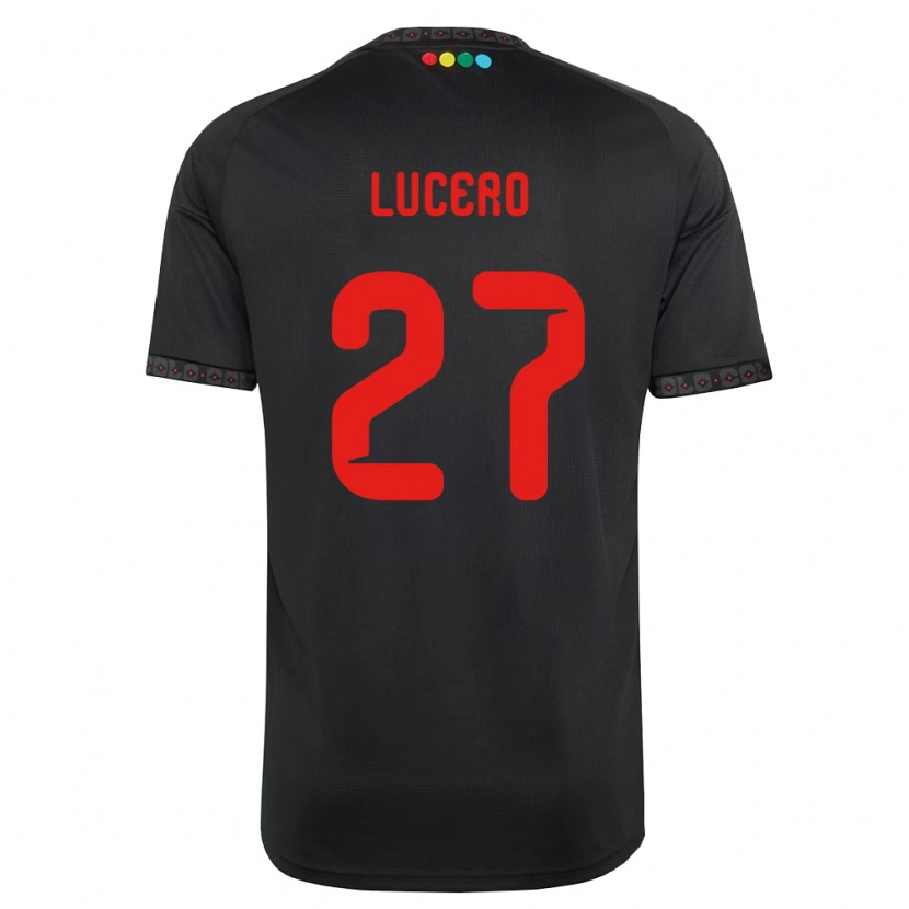 Danxen Heren Valentina Lucero #27 Zwart Rood Uitshirt Uittenue 2026/27 T-Shirt