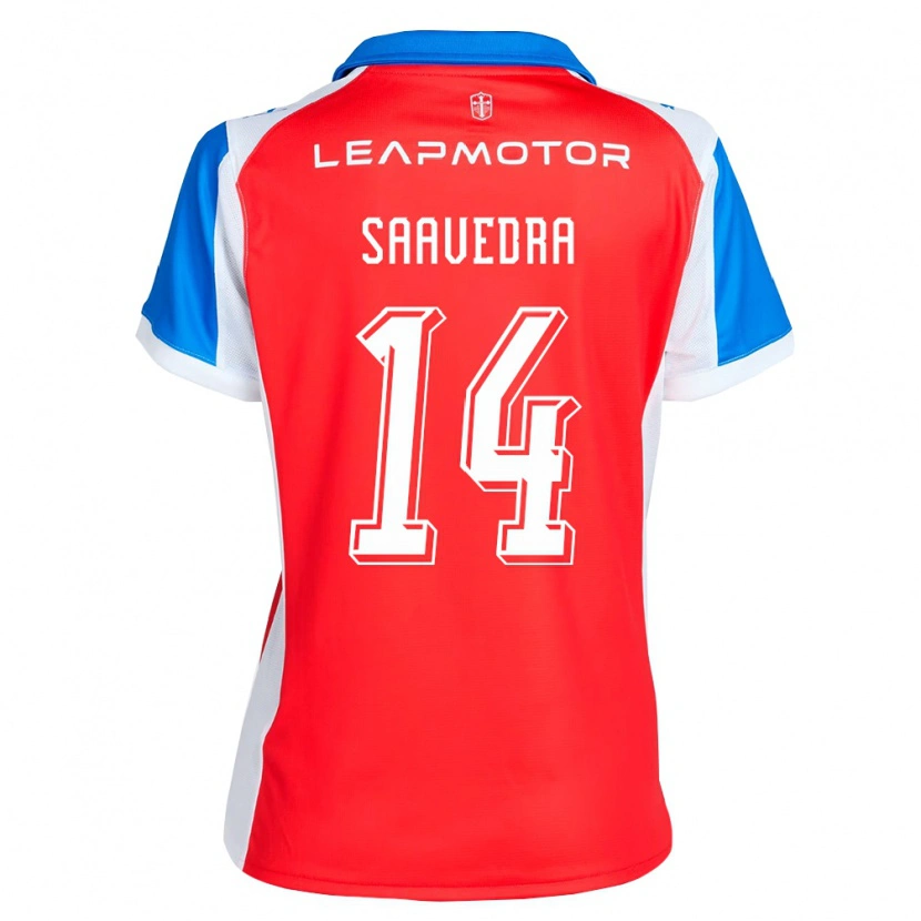 Danxen Heren Danilo Saavedra #14 Rood Blauw Uitshirt Uittenue 2026/27 T-Shirt